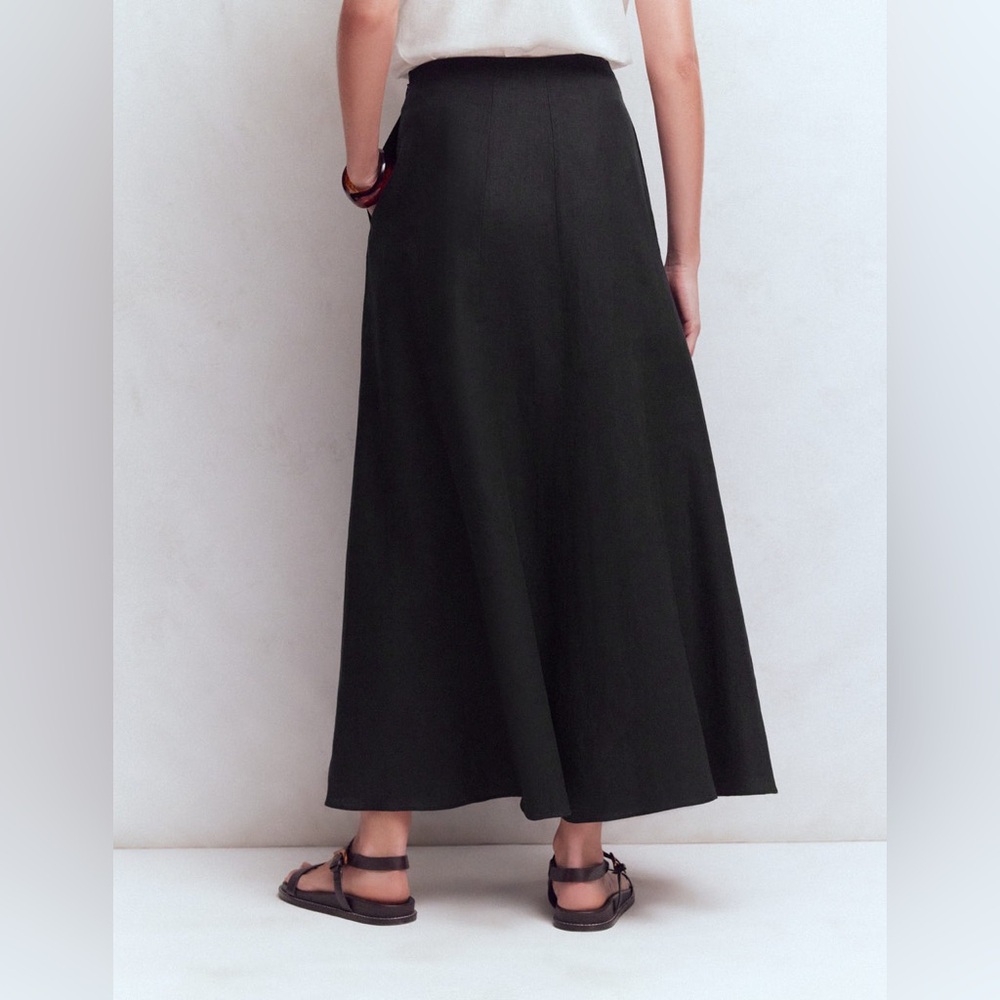 NWT Boden Miriam Linen Maxi Skirt in Black - Picture 4 of 10